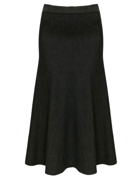 Gabriela Hearst Dresses & Skirts - GABRIELA HEARST CHARCOAL GREY FREDDIE A-LINE MIDI SKIRT